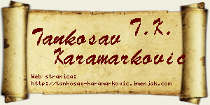 Tankosav Karamarković vizit kartica